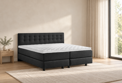 Actie Boxspring Knopen Antraciet