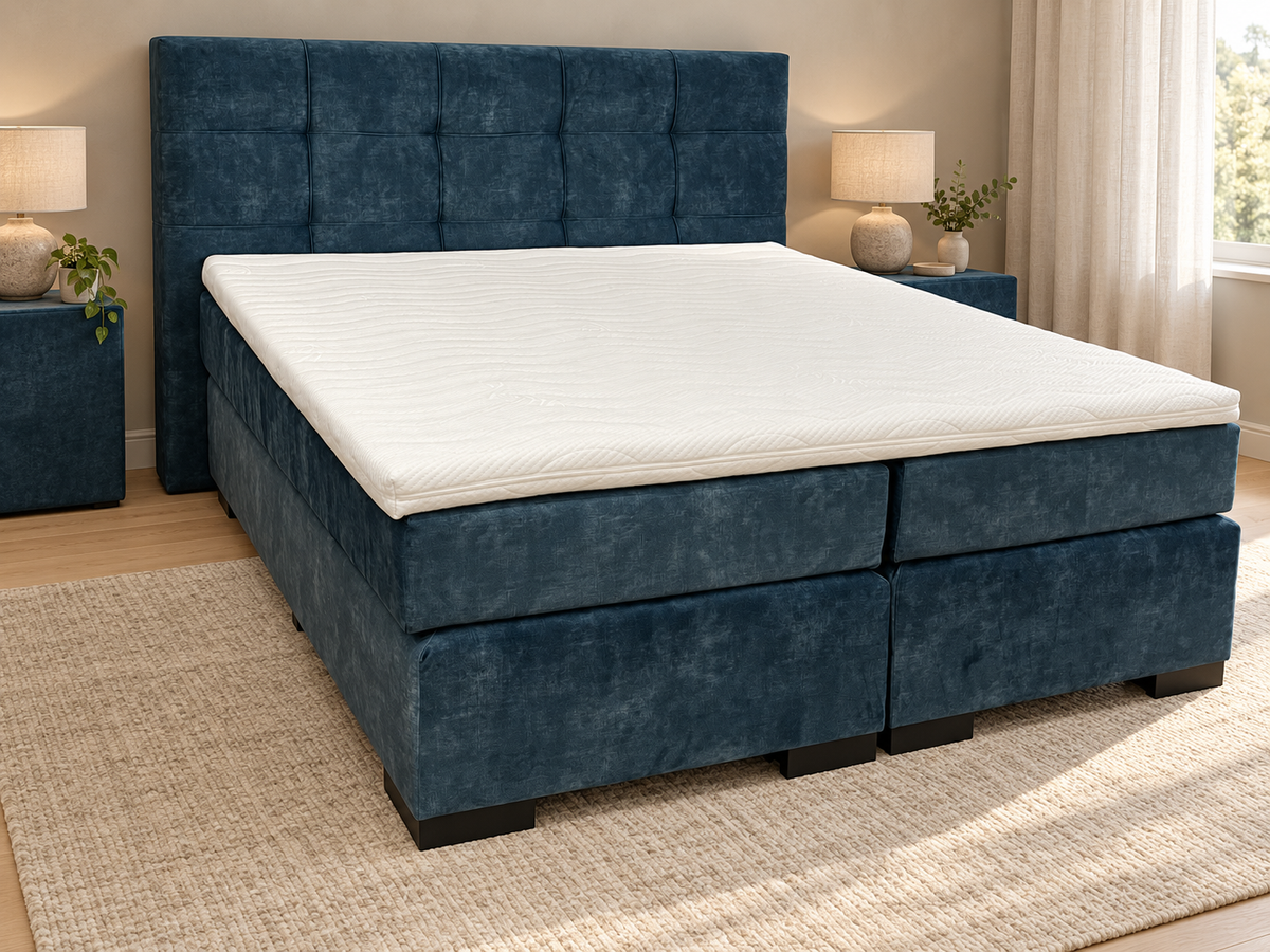 Valencia de Luxe blauwe boxspring