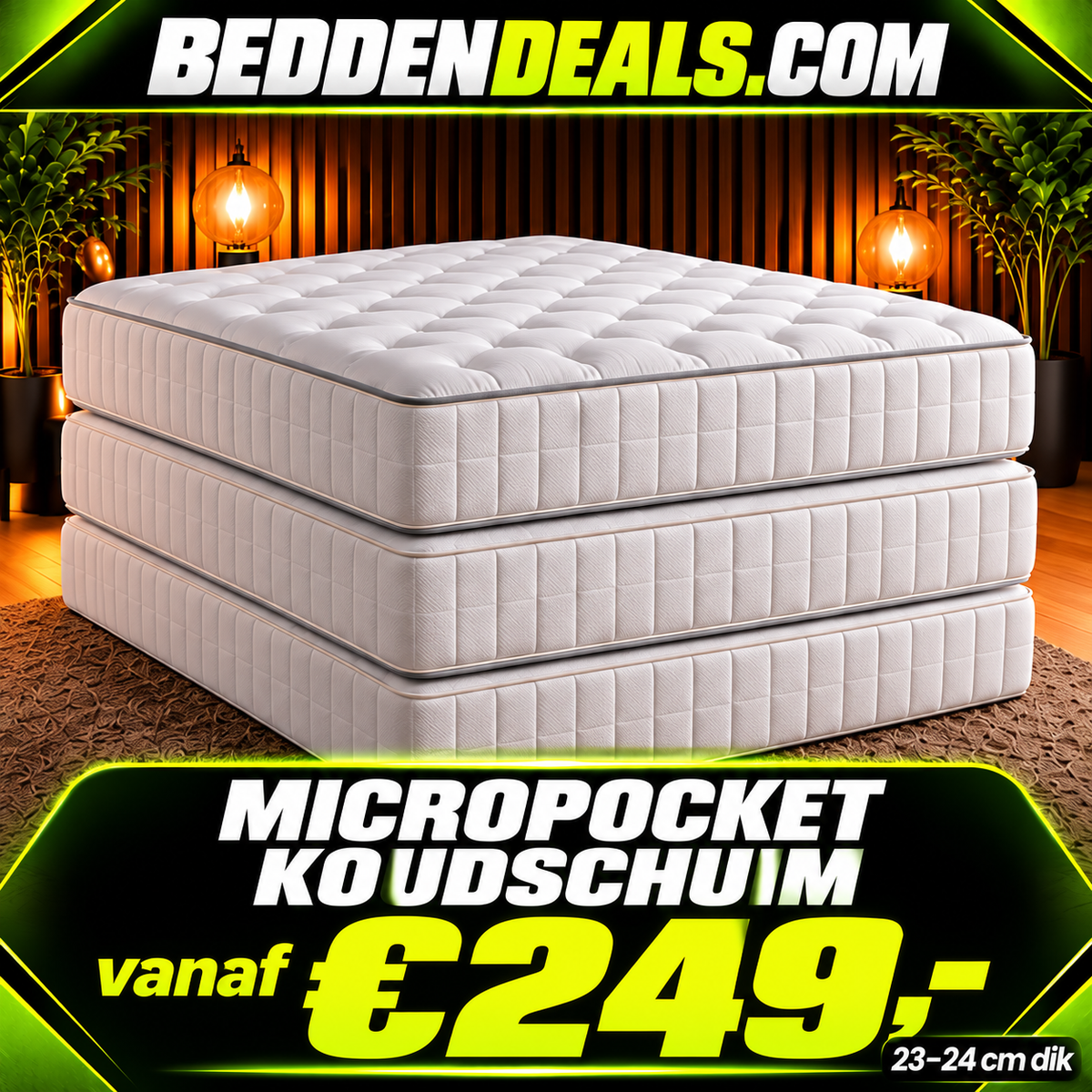 Illustratie Micropocket koudschuim matras