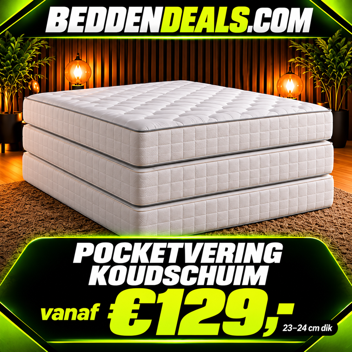Illustratie Pocketvering koudschuim matras